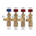 4pcs Quick Connect Safety Valves For R22 R32 R410 Air Conditioning