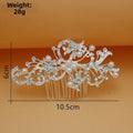 Pearl Hair Comb Flower Motif Styling