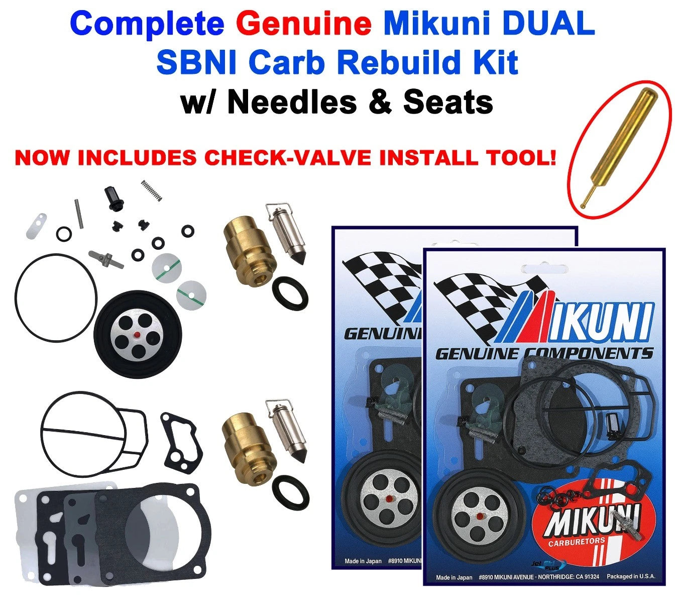Yamaha Gp 800 800r 98-05 Genuine Mikuni Dual Carb Rebuild Kit &