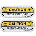 Boat Caution Decals Sticker Tracker Fresh Water Only by Tracker
