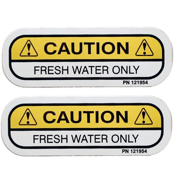 Boat Caution Decals Sticker Tracker Fresh Water Only by Tracker
