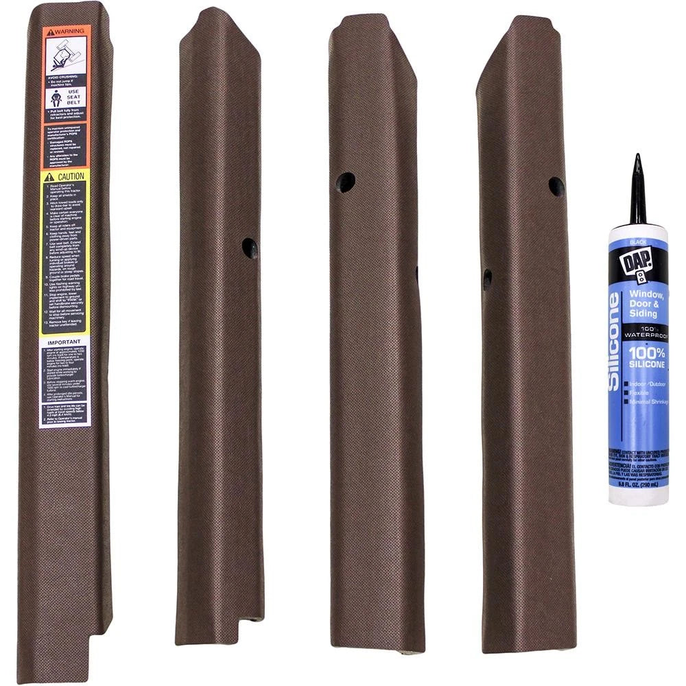 Amss4153 Qwik Fit Corner Post Kit, Brown Vinyl