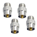 4 Pack Uhf Male To Female Push On Adapter For Antenna Coaxial Cable