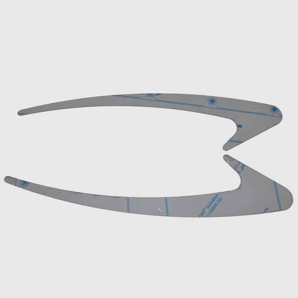 Boat Accent Panels 39 3/4 x 9 1/2 Inch Mirror Stainless