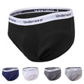 Solid Color Men's Mid Waist Briefs
