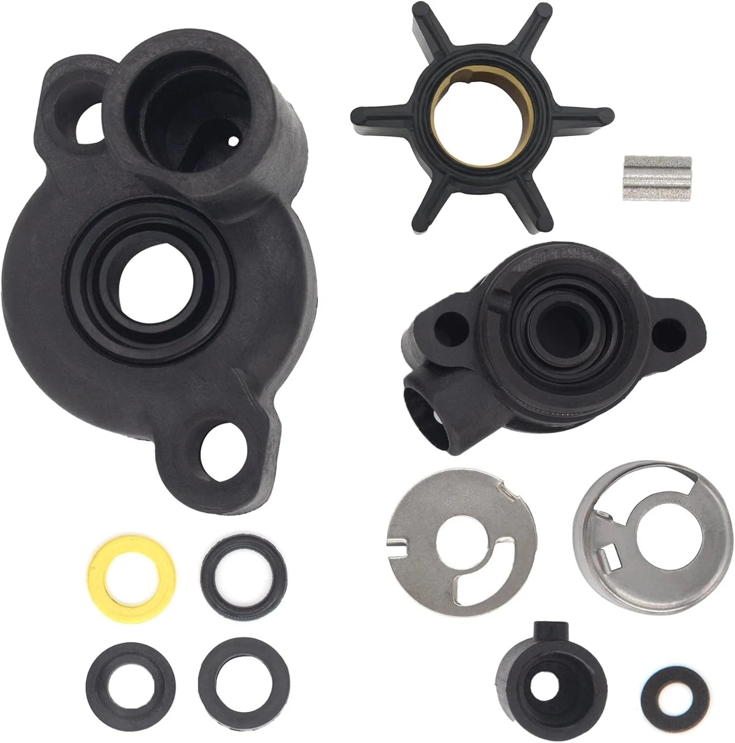 Water Pump Impeller Kit For Mercury 4 4.5 6 7.5 9.8 Hp .438" Id