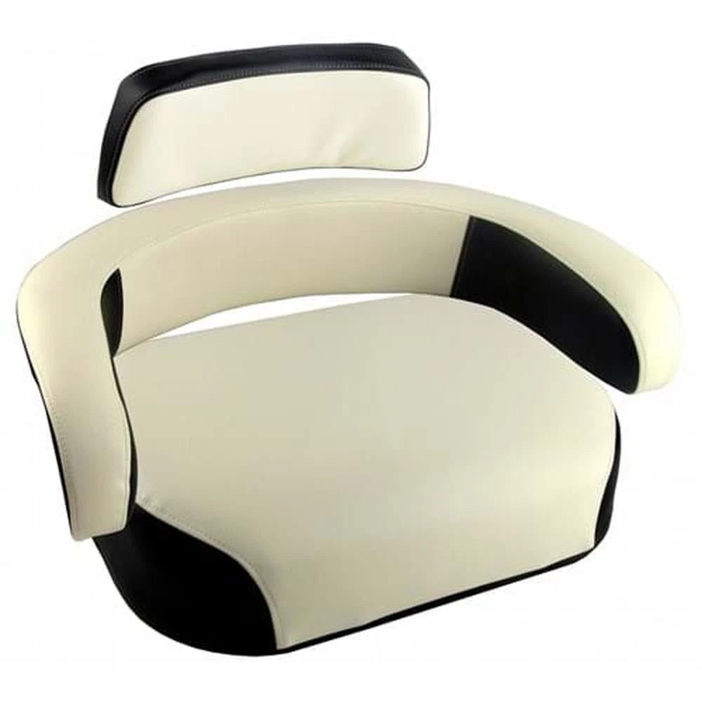 S400700c Cushion Set, Black & Cream Vinyl - (.) Fits International