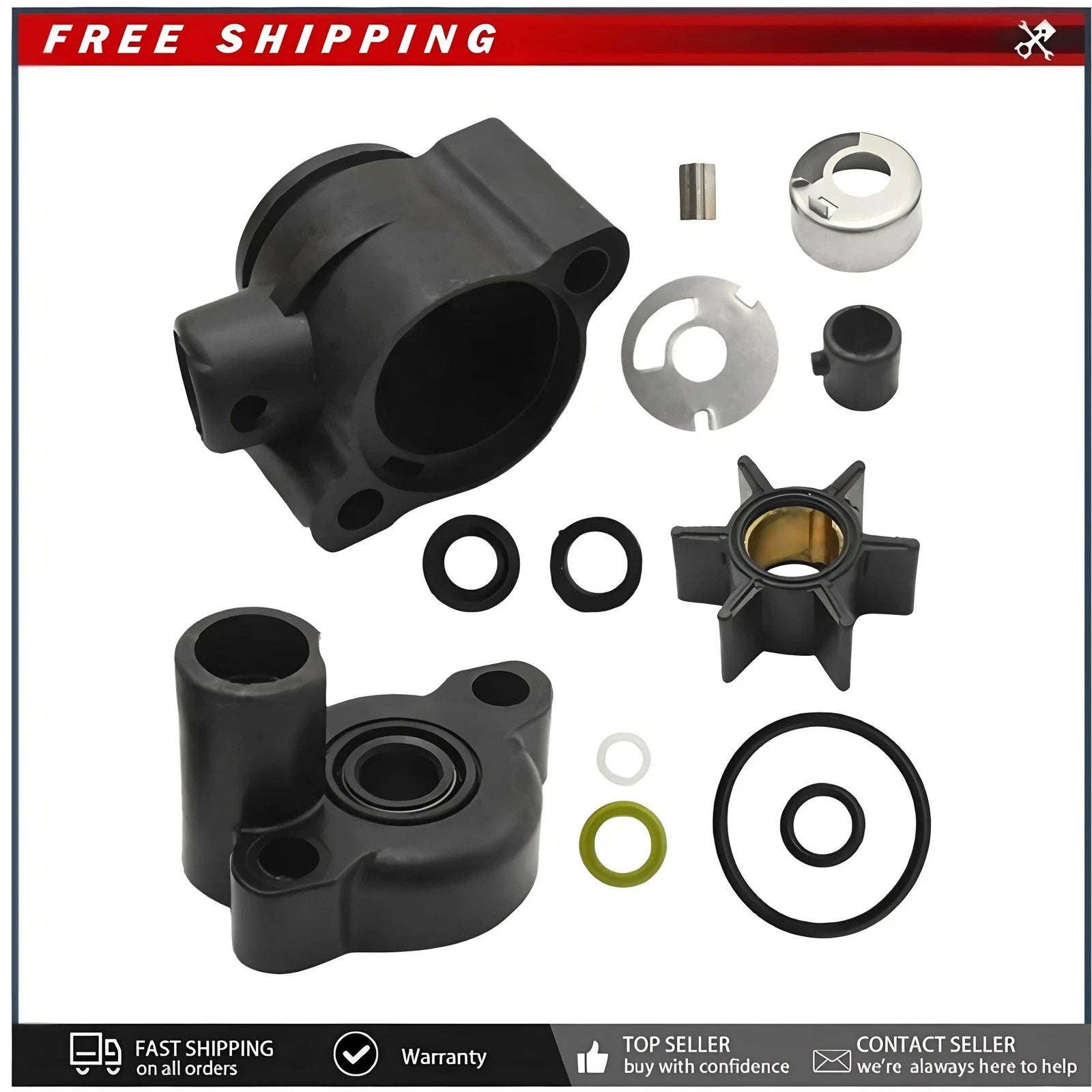 For Mercury 4 4.5 7.5 9.8 Hp & Model 110 Water Pump | Hook & Hull Co