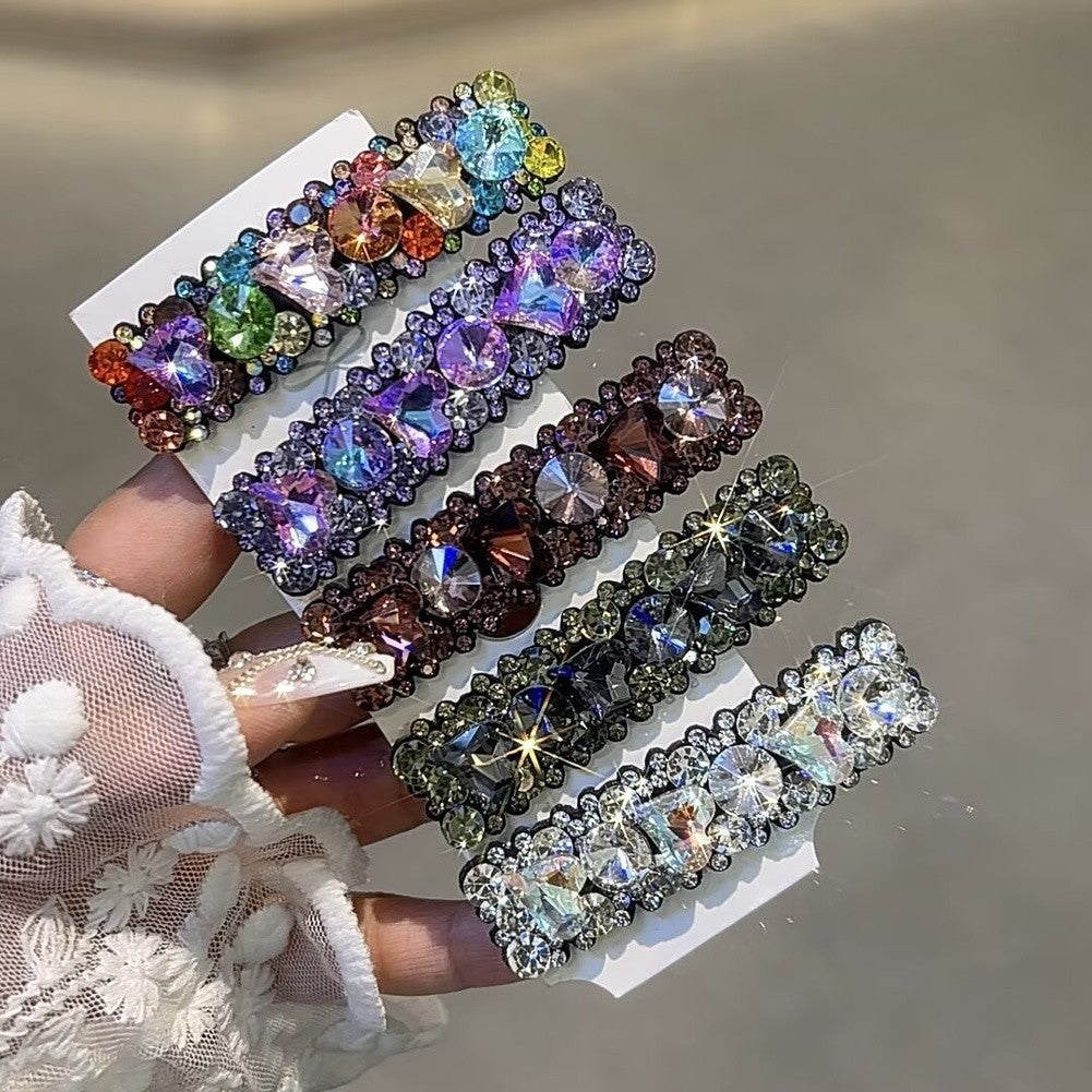 Geometric Rhinestone Hair Clips Women