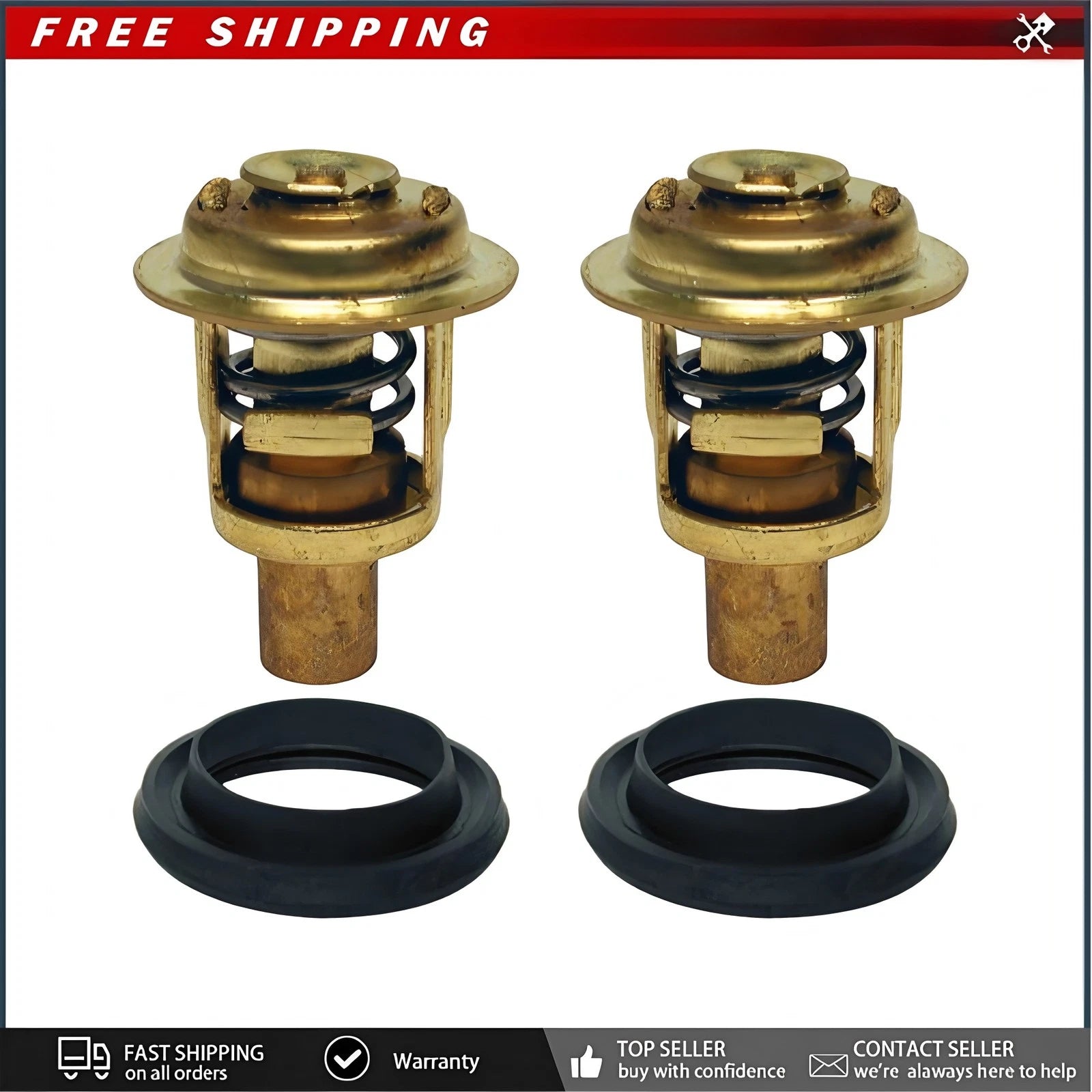 2 Pcs Thermostat For Johnson Evinrude 18hp 20hp 25hp 28hp 30hp 35hp