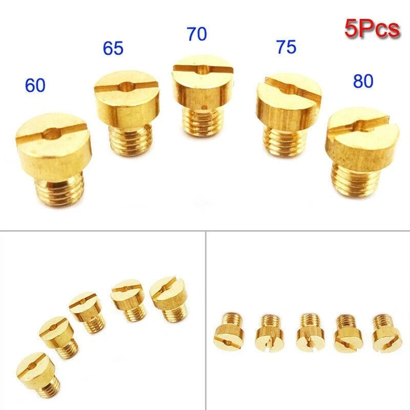 5 *Carburetor Jets #60/65/70/75/8<wbr/>0 For Motorized Bike Racing