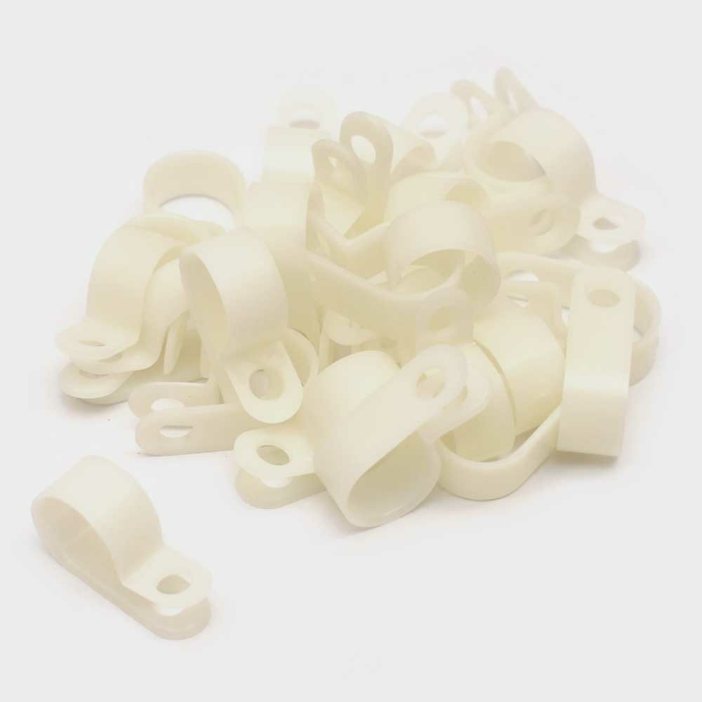 Tracker Boat Cable Clamps 65489 White 1/2 Inch Plastic Set of 25 by Tracker