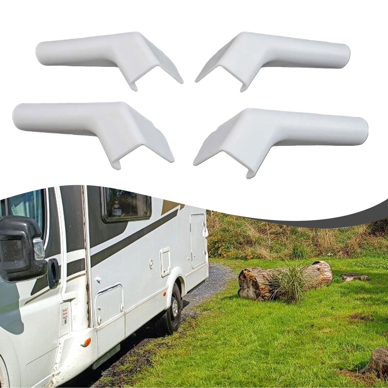 Long Version Rv Rain Gutter Spouts 4pcs Set For Driver &Amp;