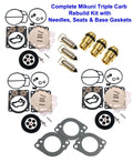 Yamaha Triple Mikuni Carburetor Rebuild Kit W Needle, Seat & Gaskets