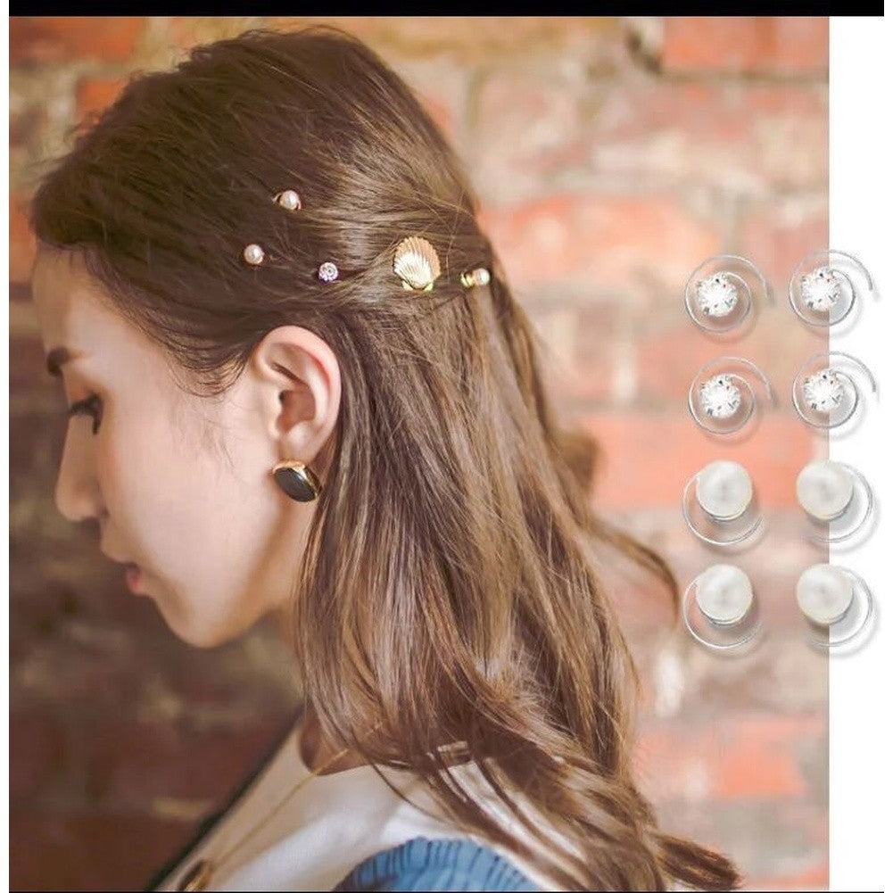 Rhinestone Pearl Hair Clip for Styling