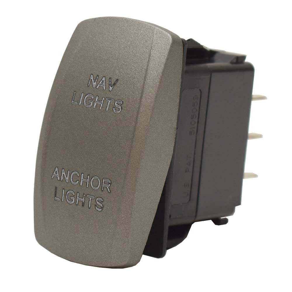 Carling On/Off/On Contura V Boat Rocker Switch Nav/Anchor 7 Spade by Carling