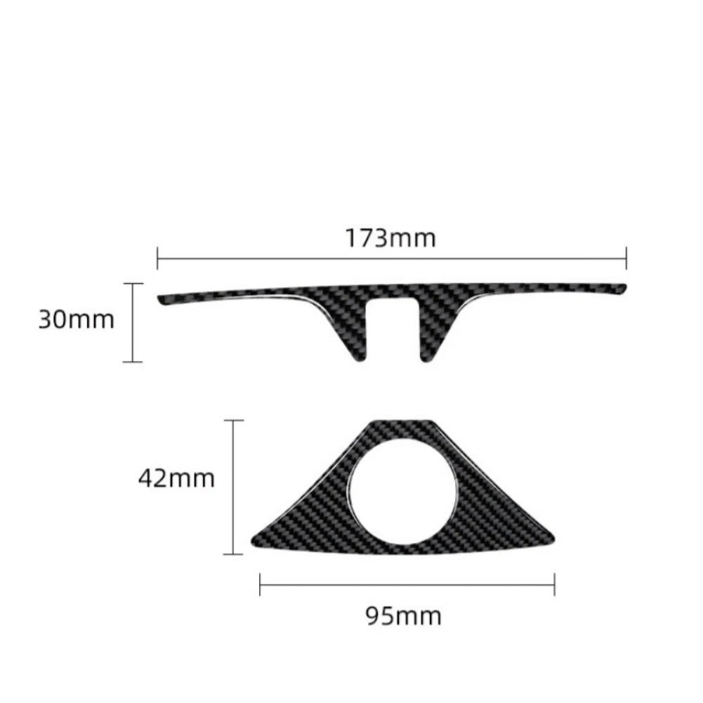 For Bmw For 1/2 Series 2020-2023 Carbon Fiber Sticker Trim For Cup