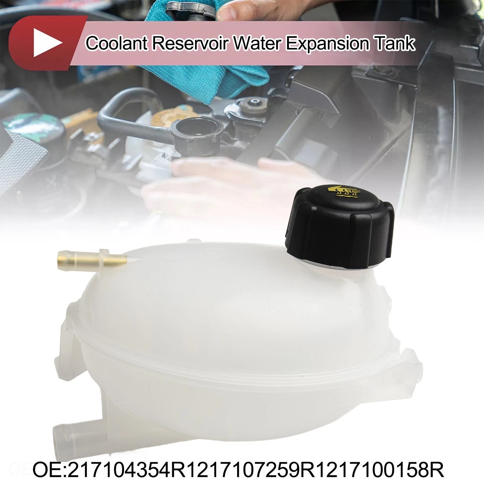 For Renault Hatchback Coolant Expansion Overflow Tank With Cap