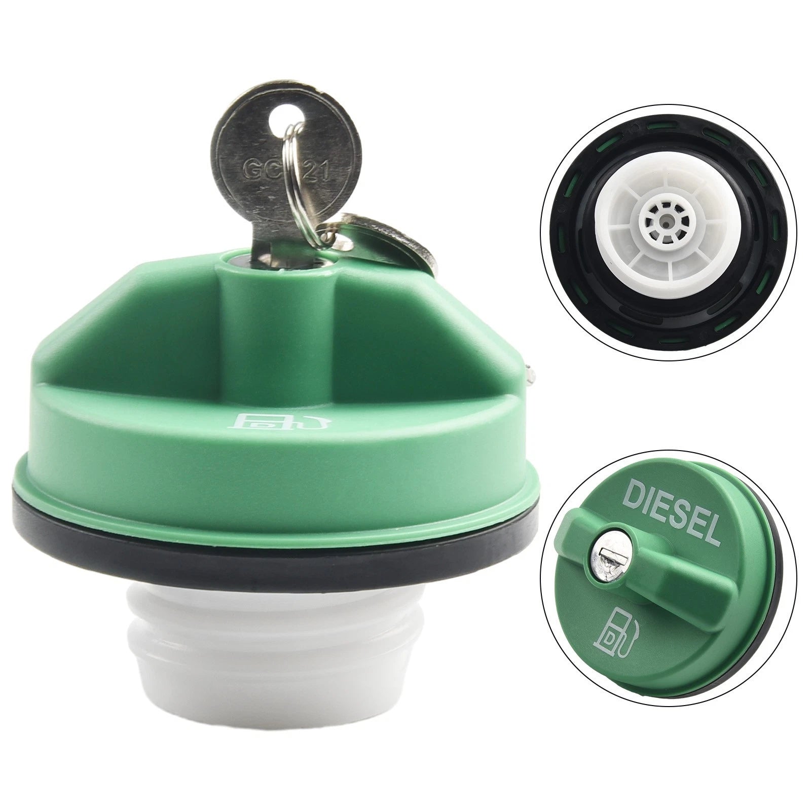 Locking Fuel Cap For Diesel Fuel Tank Threaded Bottom Enhanced Safety