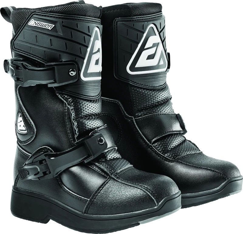 Answer Peewee Boot Black Youth Size - 12