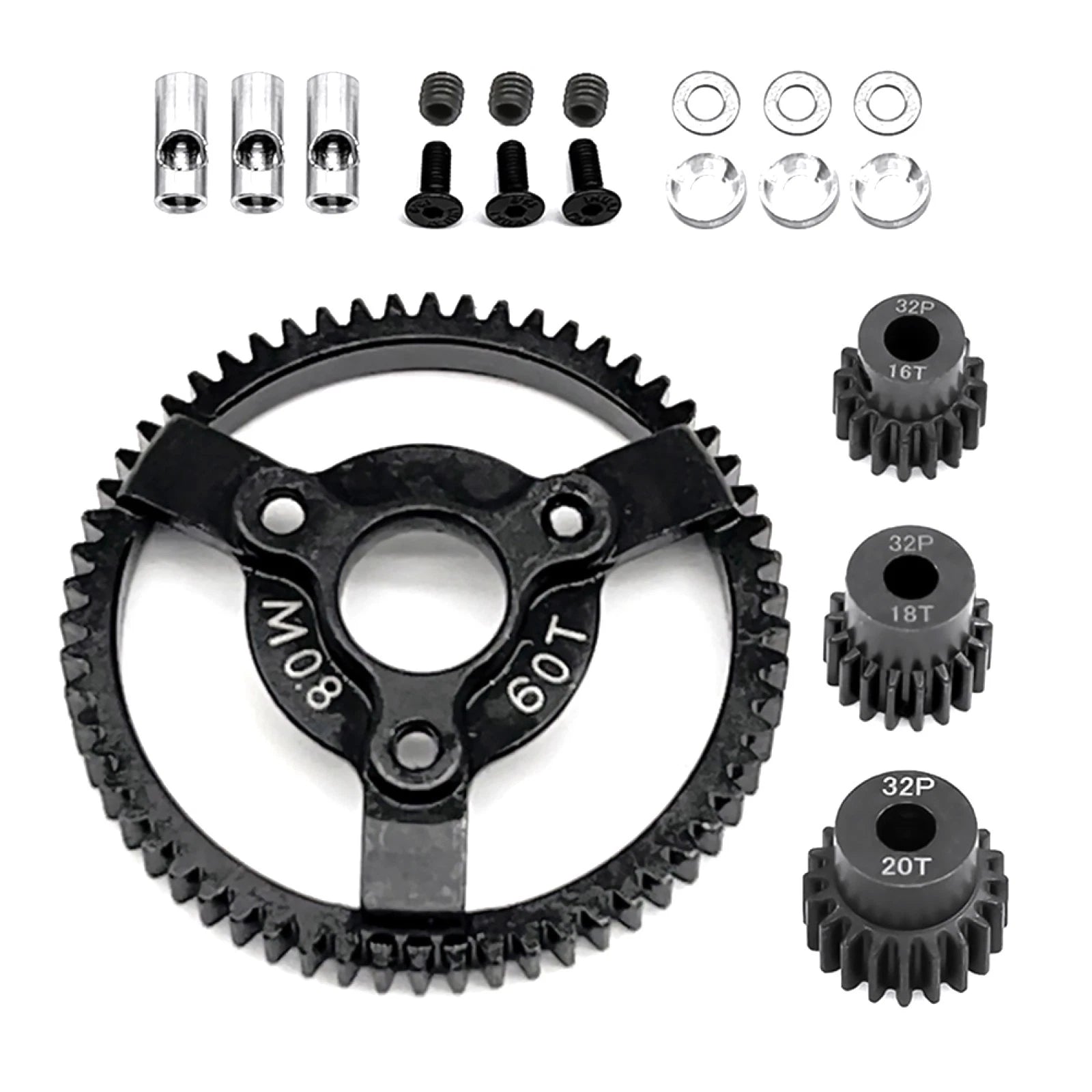 0.8m 32p Spur Gear 50t 52t 56t 60t For Traxxas Slash 2wd Vxl Xl-5