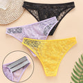 Men Sheer Briefs Jacquard Underpants Low Rise