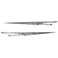 Crestliner Boat Decal Vision Silver Blue Stickers Set of 2 by Crestliner