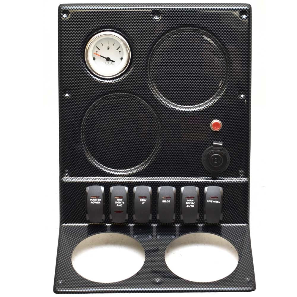 Lund Boat Rocker Switch Panel with Fuel Gauge by Lund