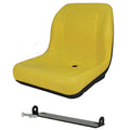 One Yellow Vinyl Seat & Bracket Fits John Deere Lx279 Lx280 Lx288