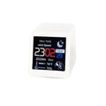 White Smart Desktop Clock Wifi Weather Clock 1.5" Screen Temperature