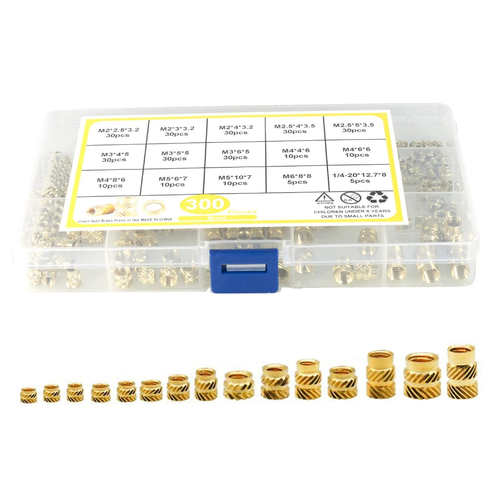 Threaded Insert M2 M2.5 M3 M4 M5 M6 Insert Nut Brass For Plastic 3d
