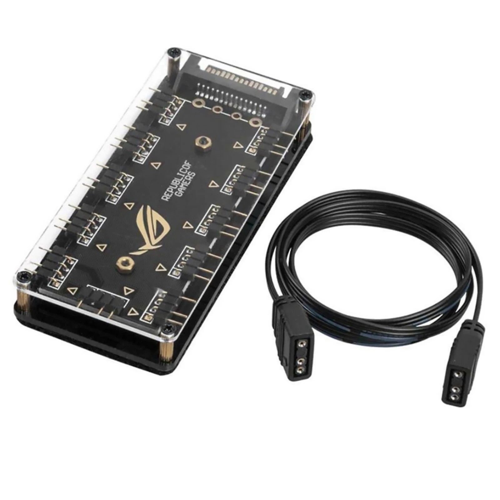 10 Ports Rgb Fan Hub Pc Computer Desktop 5V 3pin Drgb Extension