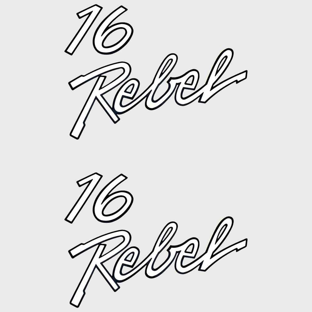 Boat Decal Stickers Lund Rebel White Black by Lund