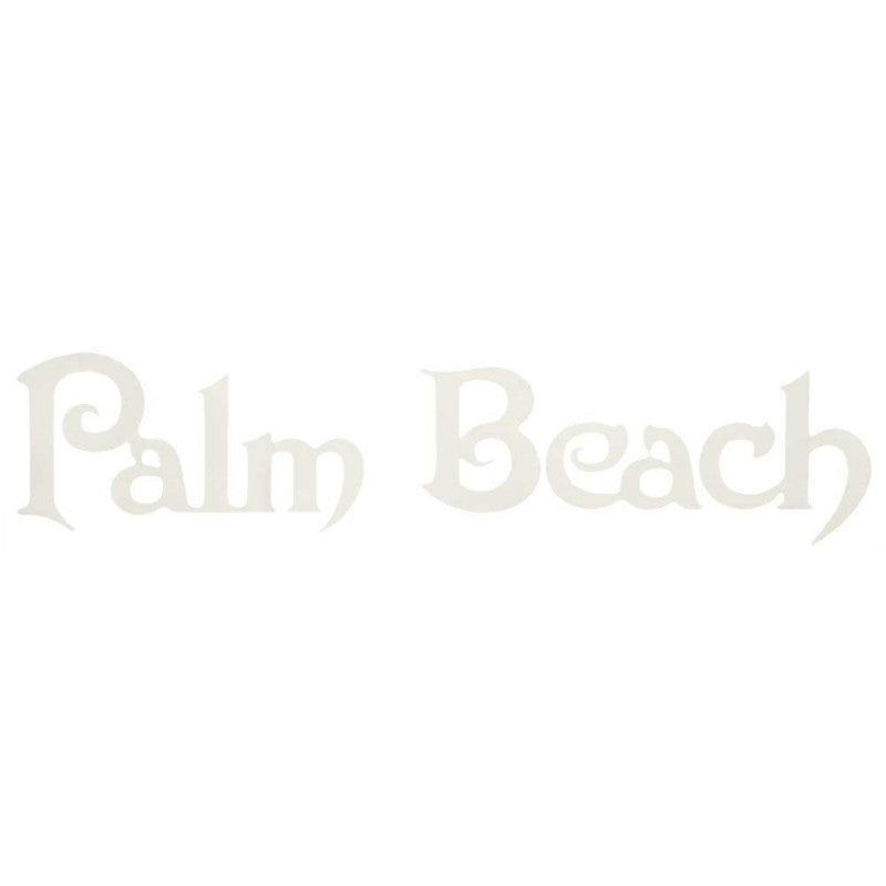 Palm Beach Pontoon Boat Decal White Logo Sticker by Palm Beach