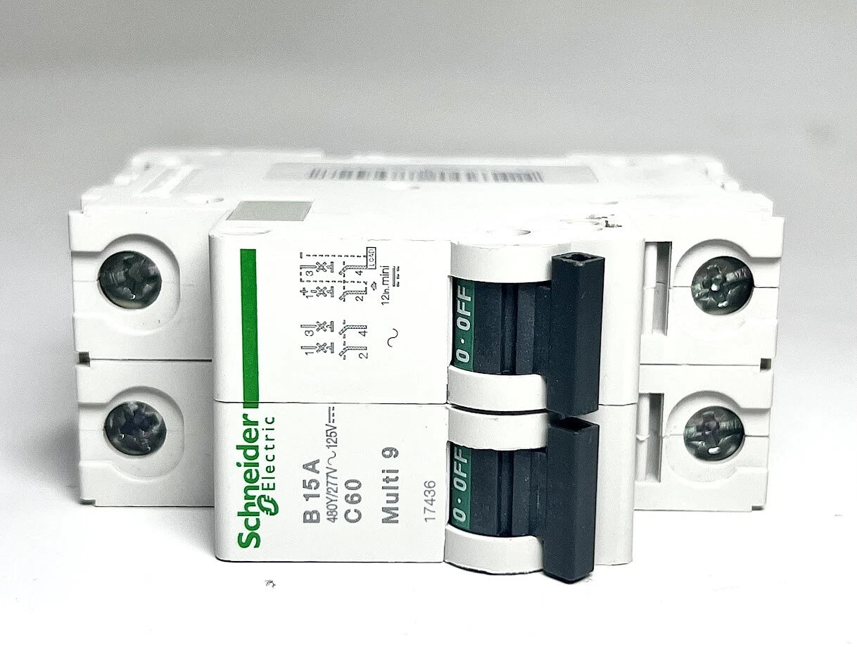 Schneider Electric B 15a, C60, Multi 9, Mini Circuit Breaker, 17436,