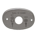 Lund Boat Blank Ignition Panel Brushed Silver Push to Choke by Lund