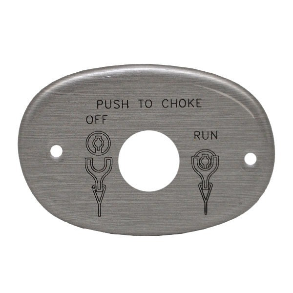 Lund Boat Blank Ignition Panel Brushed Silver Push to Choke by Lund