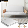Grey Twin Size Slipcover Stretch Futon Cushion Cover Wa