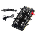 Sata 1 To 6 Way Pwm /Argb Device Expander 4-pin Cooling Fans Hub