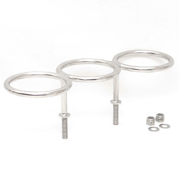 Boat Triple Cup Holder Polished Stainless Steel 3 3/8 Inch