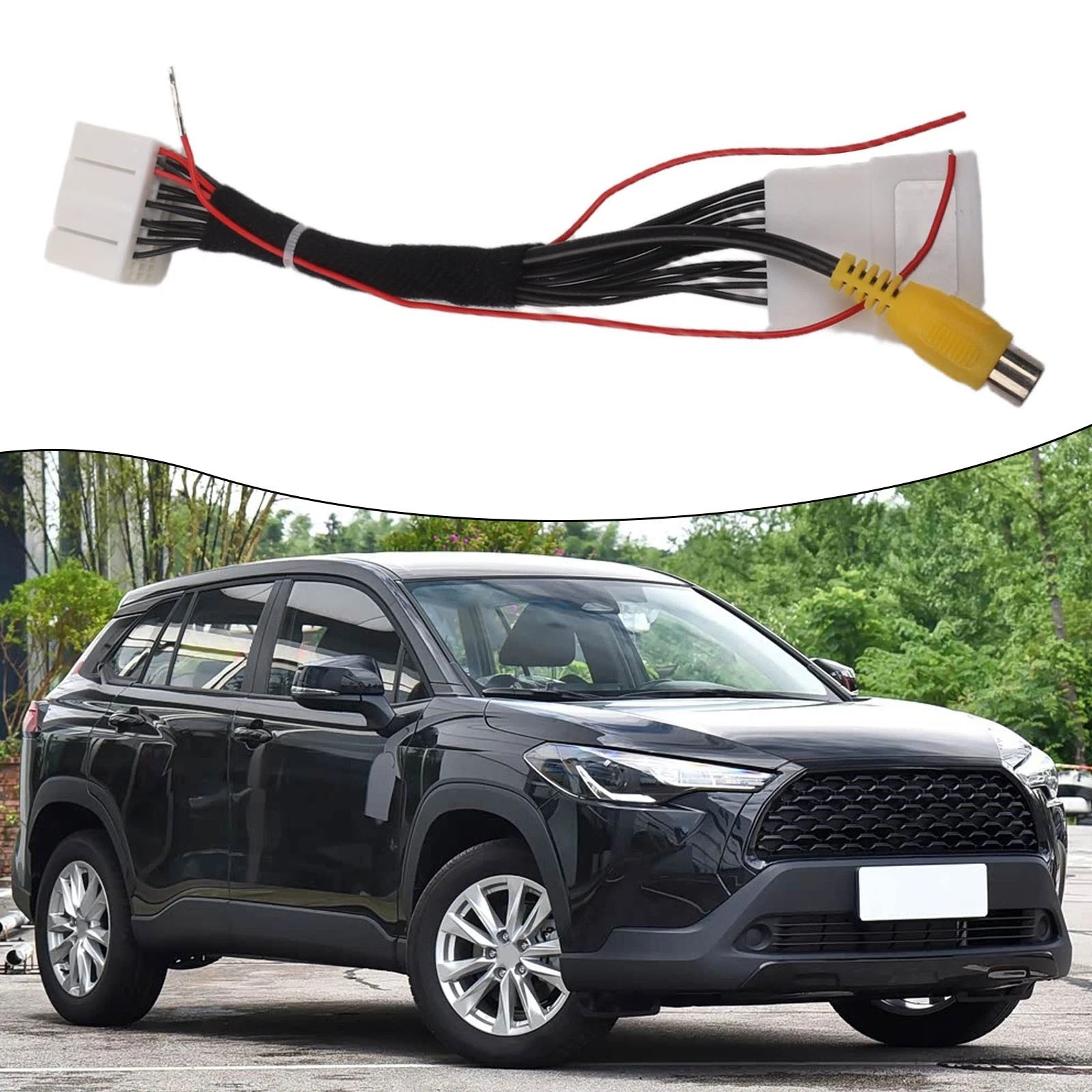 Car Rearview Camera Adapter Wire 30pin 12V For Toyota Rav4 Corolla