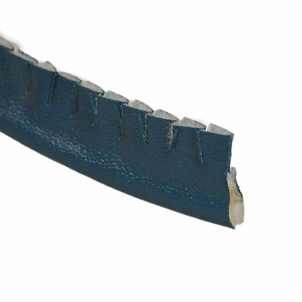 Boat Puff Cord Welting Faux Leather Crystal Blue