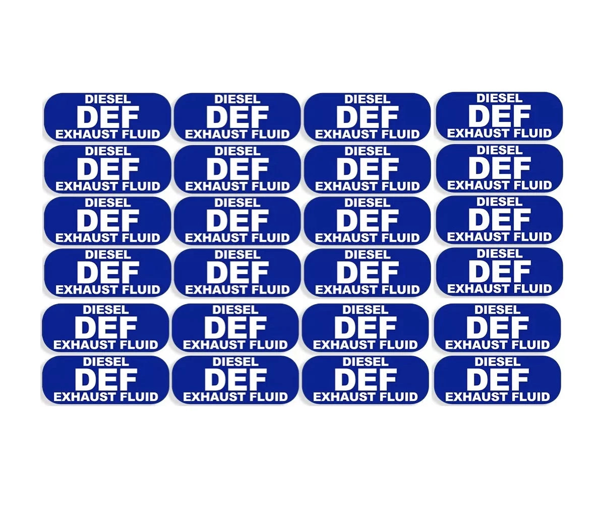 Diesel Exhaust Fluid Blue White Sticker Decal Vinyl Self-Adhesive 1"x2"