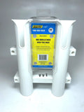 '-New- Seachoice 89401, White Plastic Two Rod Rack
