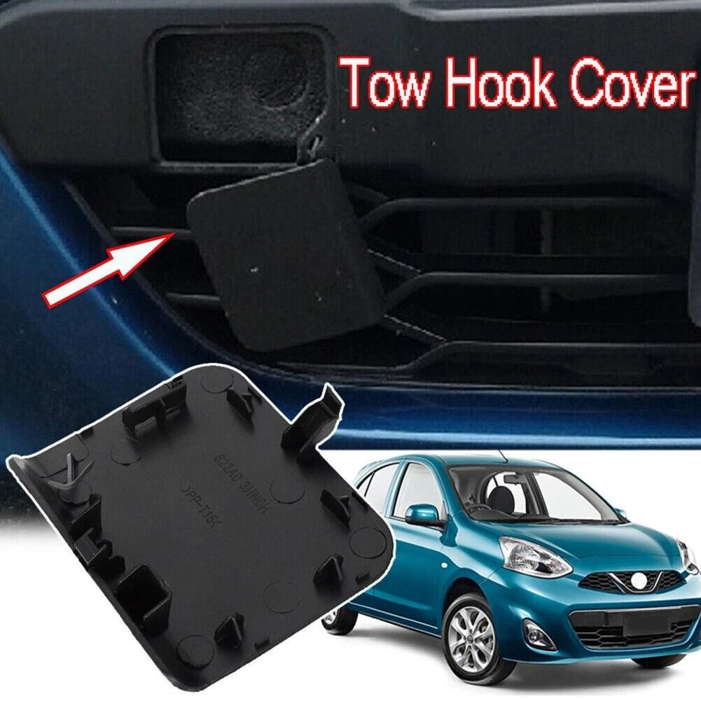 Front Bumper Tow Hook Cover Cap Kit 622a0-3hn0h For Nissan For Micra