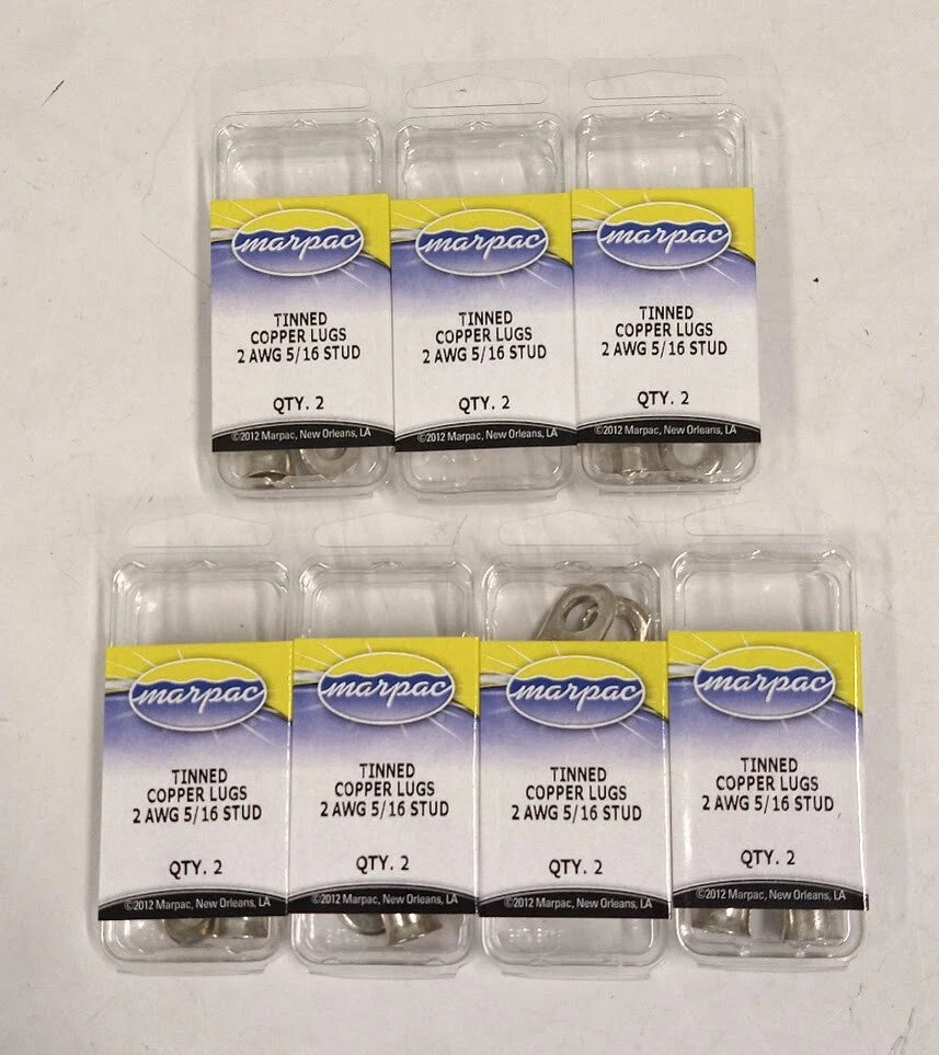 Marpac Tinned Copper Lugs 2 Awg 5/16 Stud ( 14 Count )
