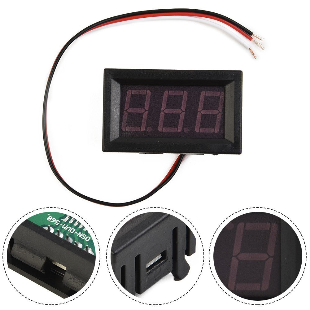 Blue LED Voltmeter Motorcycle Voltage Panel Display