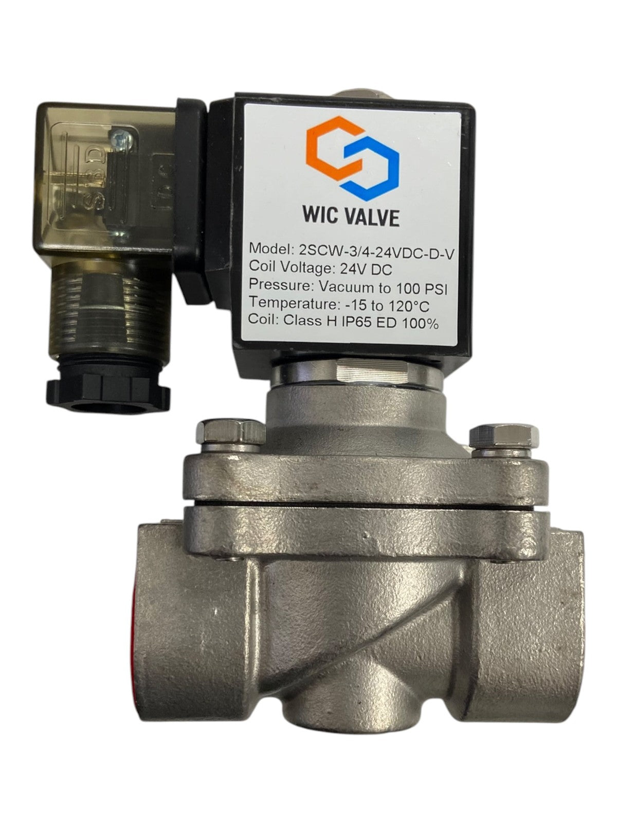 Wic Valve 2scw-3/4-24vdc-d-v, Vacuum To 100psi Solenoid, Coil Voltage