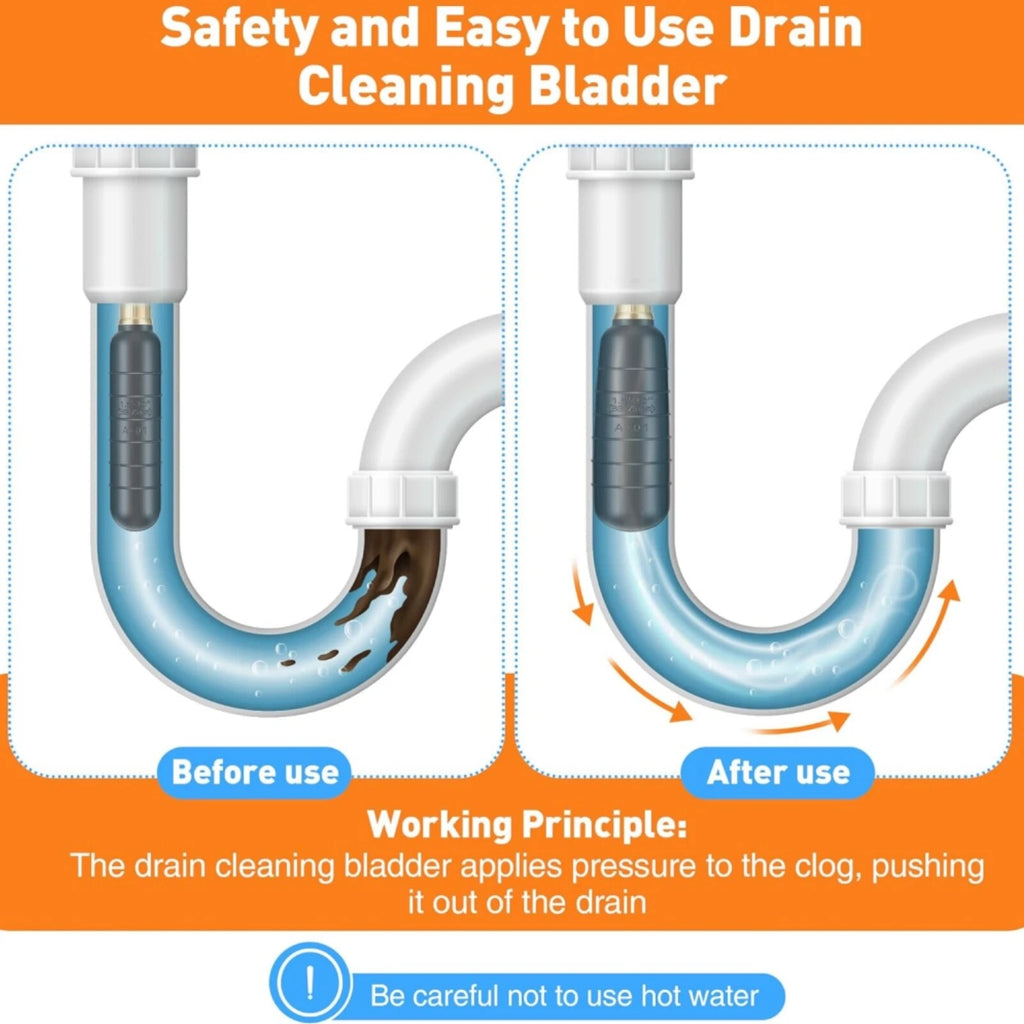 1.5"-3" Drain Cleaning Bladder for Utility Plumbing Garden Hose