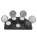 Black Alloy Oil Cup Stand With 4 Containers Tool For Watchmaker Watch